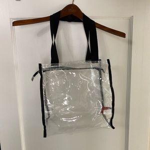 Clear stadium tote bag